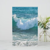 Geweldige Golfzee kust-zee-natuur Briefpapier (Staand voorkant)