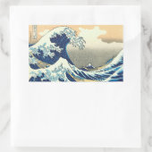 Geweldige golven rechthoekige sticker (Tas)