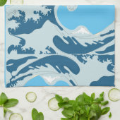 Geweldige golven Thunder_Cove Theedoek (Gevouwen)