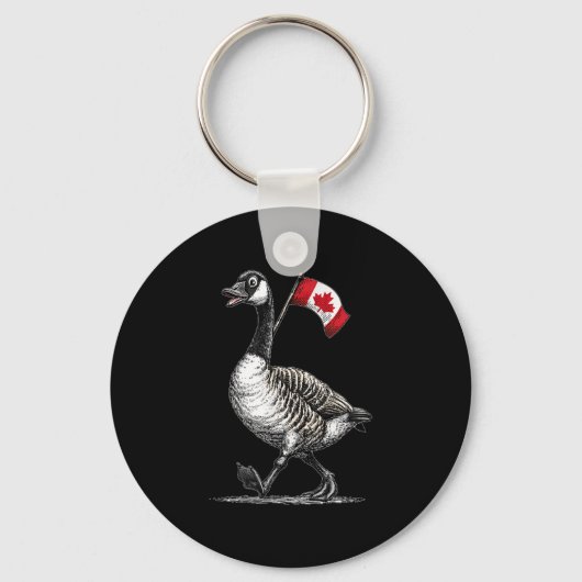 Geweldige Goose Graphic voor Canada liefhebbers Sleutelhanger (Voorkant)