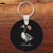 Geweldige Goose Graphic voor Canada liefhebbers Sleutelhanger (Voorkant)
