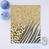 Geweldige goudluipaard en zebra-druk flyer (Enkel)