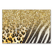 Geweldige goudluipaard en zebra-druk kaart (Achterkant)