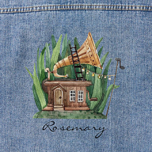 Geweldige Gramophone Fairytale Cottage Waterverf Denim Jacket