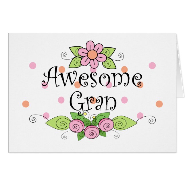 Geweldige Gran T-Shirt (Voorkant Horizontaal)