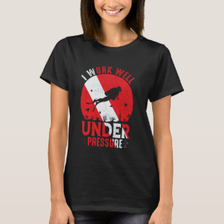 Geweldige Grappige Versleten Duikvlag Grappige Q T-shirt