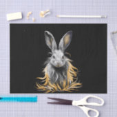 Geweldige grijs konijn in brand tissuepapier (Craft)