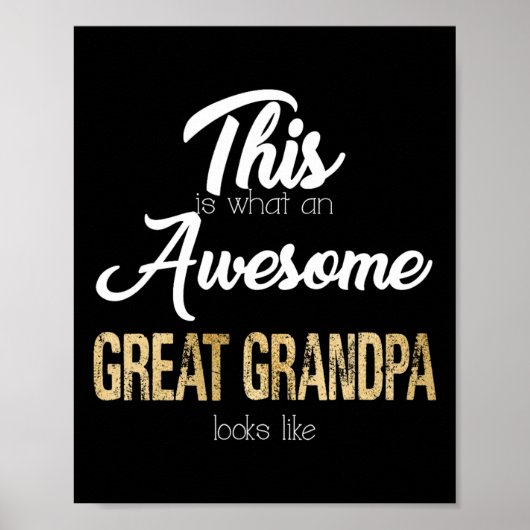 Geweldige groot opa speciaal groot opa poster (Voorkant)