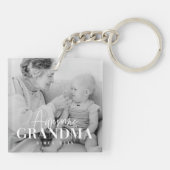 Geweldige grootmoeder sinds 20XX eenvoudige legant Sleutelhanger (Achterkant)