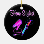 GEWELDIGE HAARSTYLIST T - SHIRTS EN GESCHENKEN KERAMISCH ORNAMENT (Achterkant)