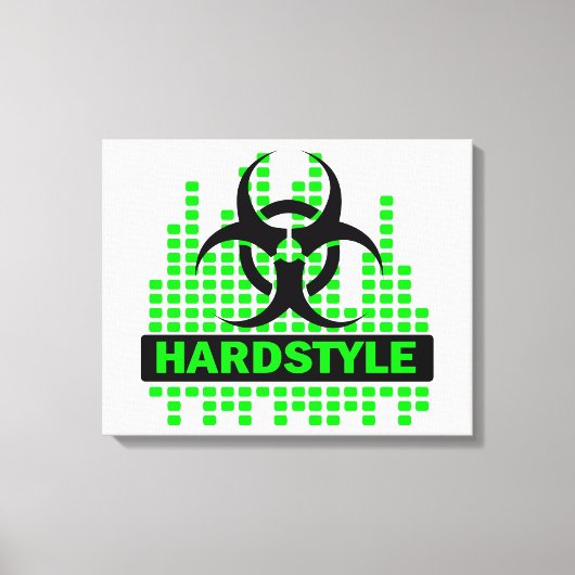 Geweldige hardstyle biohazard canvas afdruk (Voorkant)