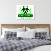 Geweldige hardstyle biohazard canvas afdruk (Insitu (Slaapkamer))