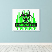 Geweldige hardstyle biohazard canvas afdruk (Insitu (Houten vloer))