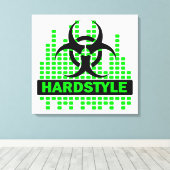Geweldige hardstyle biohazard canvas afdruk (Insitu (Houten vloer))