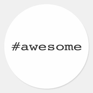 Geweldige (hashtag) ronde sticker