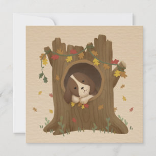 Geweldige herfst: Beagle Bedankkaart