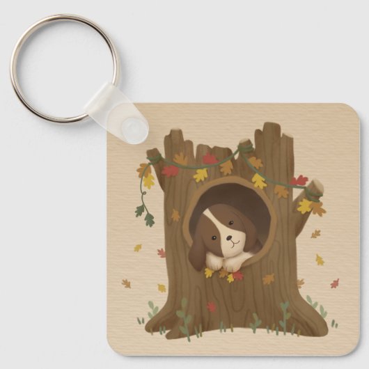 Geweldige herfst: Beagle Sleutelhanger (Voorkant)