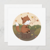 Geweldige herfst: Fox Kaart (Voorkant / Achterkant)