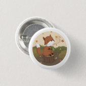 Geweldige herfst: Fox Ronde Button 3,2 Cm (Voorkant /achterkant)
