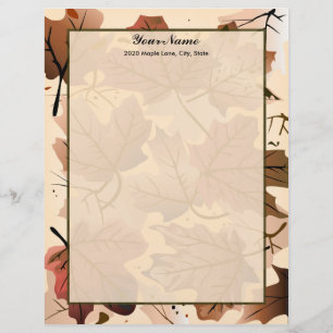 Geweldige herfst Leaves Letterhead Briefpapier Gepersonaliseerd Briefhoofd