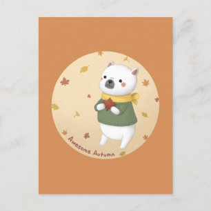 Geweldige herfstillustratiekunst briefkaart