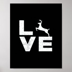 Geweldige hertenliefhebber trendy esthetisch ontwe poster