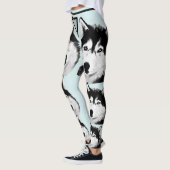 Geweldige Ice Blue Siberian Husky Leggings (Links)