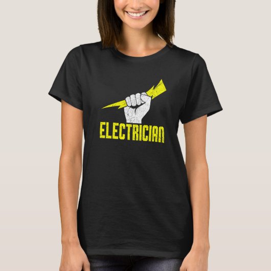 Geweldige ideale vrouwelijke Mannen-elektricien T-shirt (Voorkant)