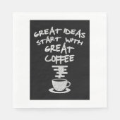 Geweldige ideeën beginnen met geweldige koffie servet (Voorkant)