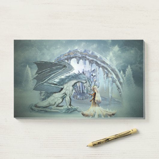 Geweldige ijsdraak post-it® notes (Op bureau)