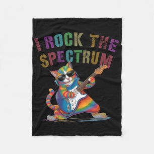 Geweldige Ik Rock Het Spectrum Autisme Mam Pap Mot Fleece Deken