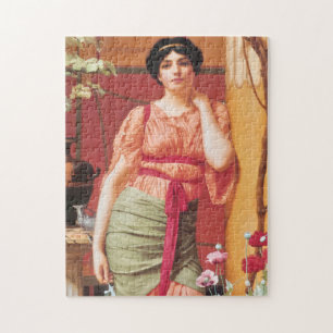 Geweldige Italiaanse vrouw in koraaljurk Legpuzzel