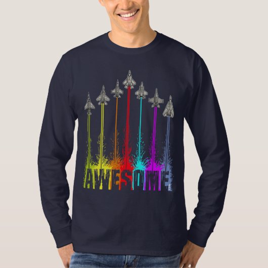 Geweldige jachtvliegtuigen t-shirt (Voorkant)