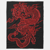 Geweldige Japanse dragon Plush Fleece Blanket Deken (Voorkant)