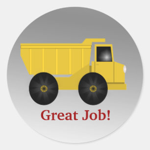 Geweldige Job Dump Truck Stickers - personaliseer 