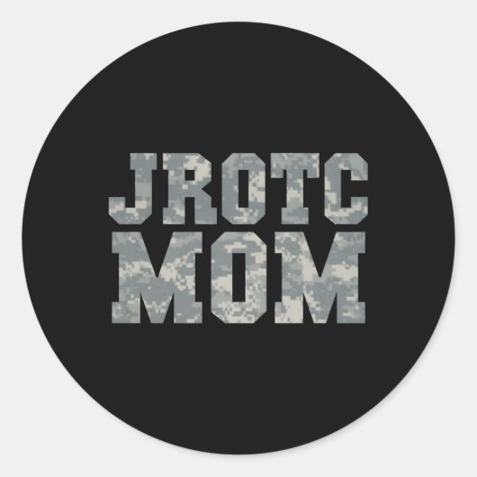 Geweldige JROTC Moeder Voor Trots Junior ROTC Moed Ronde Sticker (Voorkant)