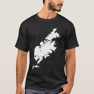 Geweldige kaart van Kodiak Island Alaska Home Stat T-shirt
