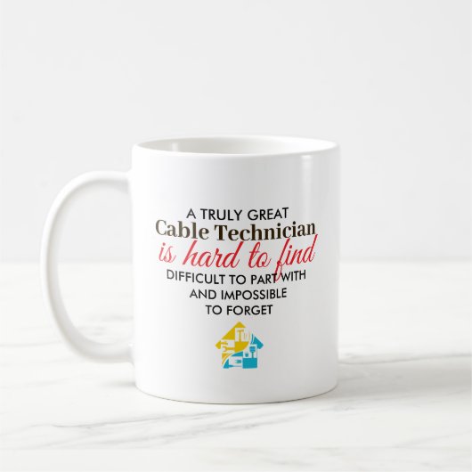 Geweldige Kabeltechnicus Gepersonaliseerde Naam Ca Koffiemok (Links)