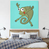 Geweldige kameleon canvas afdruk (Insitu (Slaapkamer))