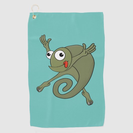 Geweldige kameleon golfhanddoek (Voorkant)