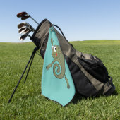 Geweldige kameleon golfhanddoek (Groen)