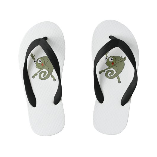 Geweldige kameleon kinder teenslippers (Voetbed)