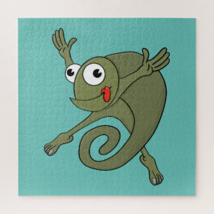 Geweldige kameleon legpuzzel