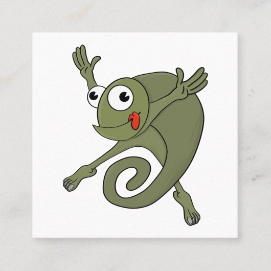 Geweldige kameleon vierkante visitekaartje (Voorkant)