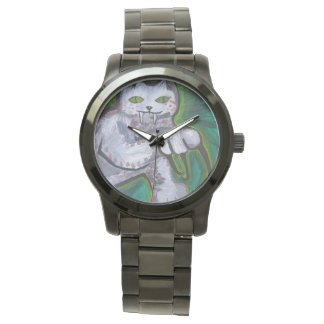 GEWELDIGE KATTEN KIJKEN VAN PAULA REILLY. HORLOGE