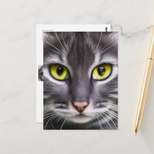 Geweldige kattenportret briefkaart