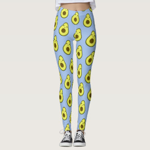 Geweldige Kawaii avocado-patroon Leggings
