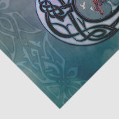 Geweldige Keltische wolf met boom Tissuepapier (Detail)