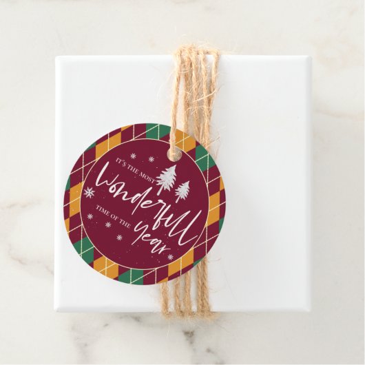 Geweldige kerst van het jaar Argyle Bedankjes Labels (In situ)