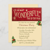 Geweldige kerstfeestdag kaart (Voorkant / Achterkant)